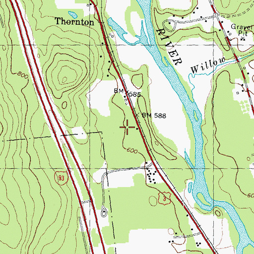 Topographic Map of Thornton School, NH