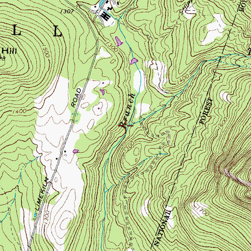 Topographic Map of Titus Brook, NH