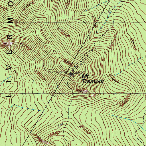 Topographic Map of Mount Tremont, NH
