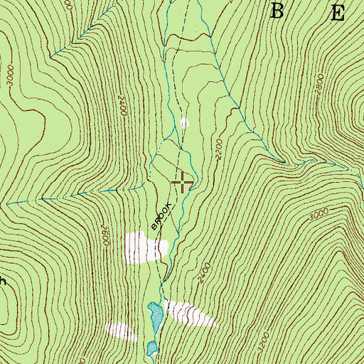 Topographic Map of Tunnel Brook Trail, NH