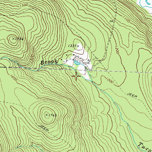 Topographic Map of Tural Brook, NH