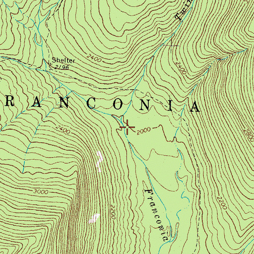 Topographic Map of Twin Brook, NH