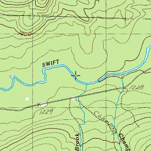 Topographic Map of Twin Brook, NH