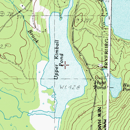 Topographic Map of Upper Kimball Pond, NH