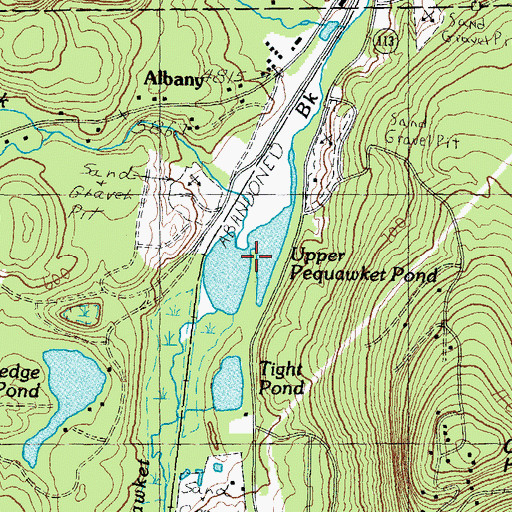 Topographic Map of Upper Pequawket Pond, NH