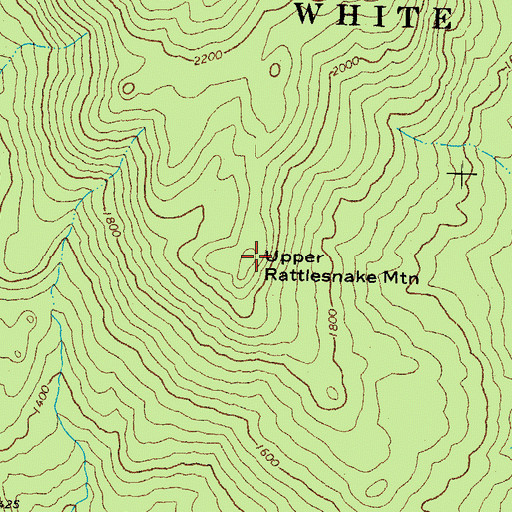 Topographic Map of Upper Rattlesnake Mountain, NH