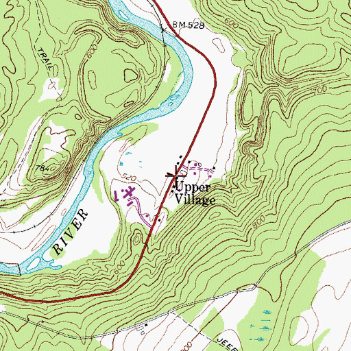 Topographic Map of Upper Village, NH