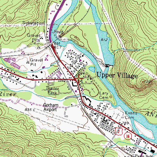 Topographic Map of Upper Village, NH