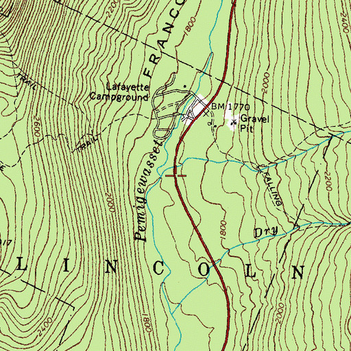 Topographic Map of Walker Brook, NH