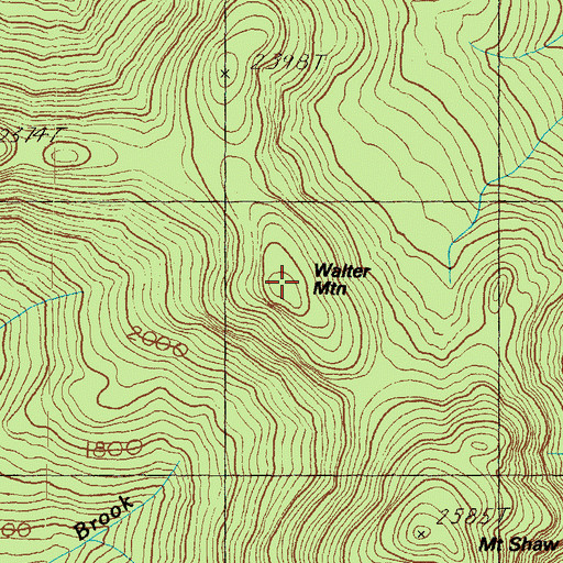 Topographic Map of Walter Mountain, NH