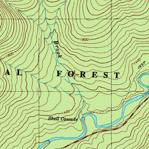 Topographic Map of Waterville Forest Camp, NH