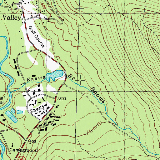 Topographic Map of Waterville Valley, NH