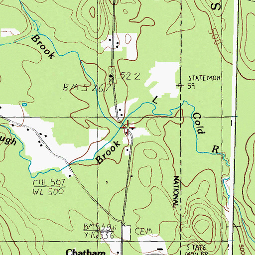 Topographic Map of Watson Brook, NH