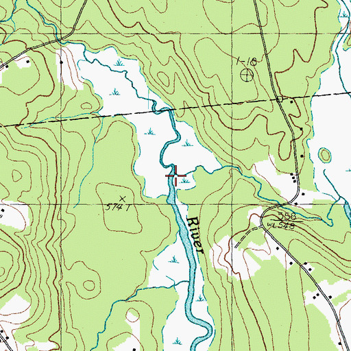 Topographic Map of Weed Brook, NH