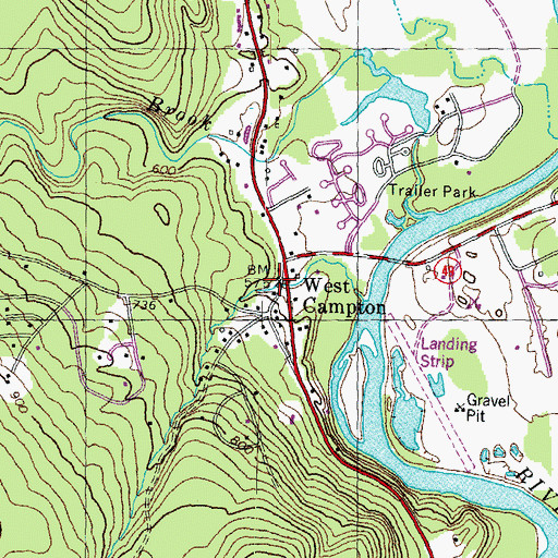Topographic Map of West Campton, NH