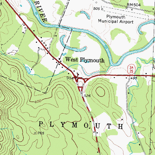 Topographic Map of West Plymouth, NH