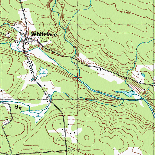 Topographic Map of Whiteface River, NH