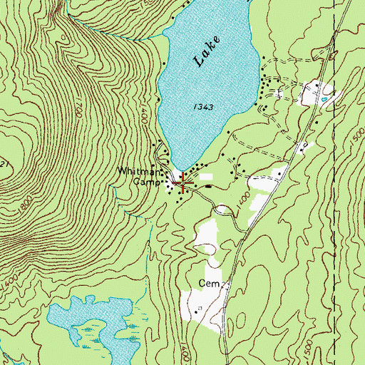 Topographic Map of Whitman Camp, NH