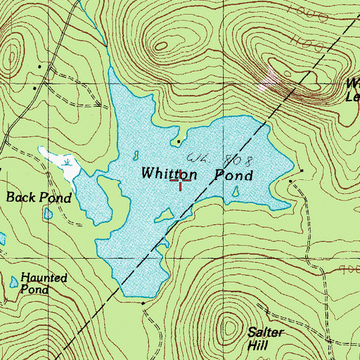 Topographic Map of Whitton Pond, NH
