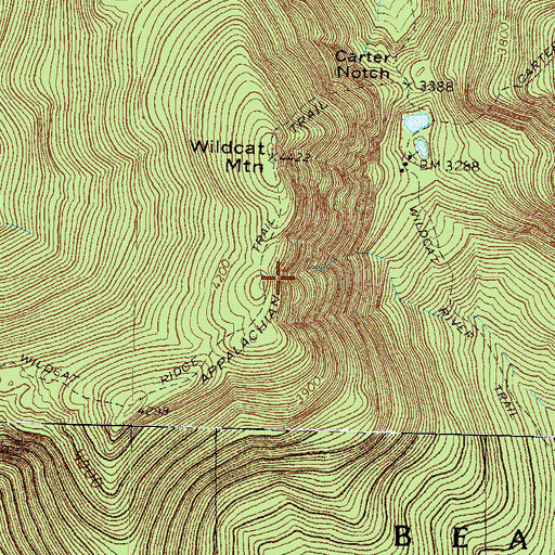 Topographic Map of Wildcat Ridge, NH