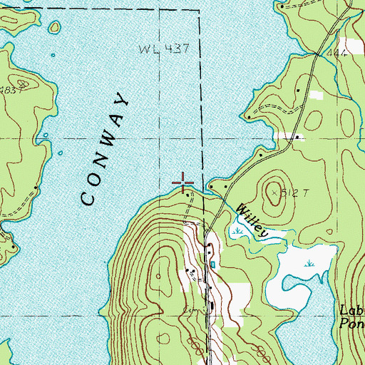 Topographic Map of Willey Brook, NH