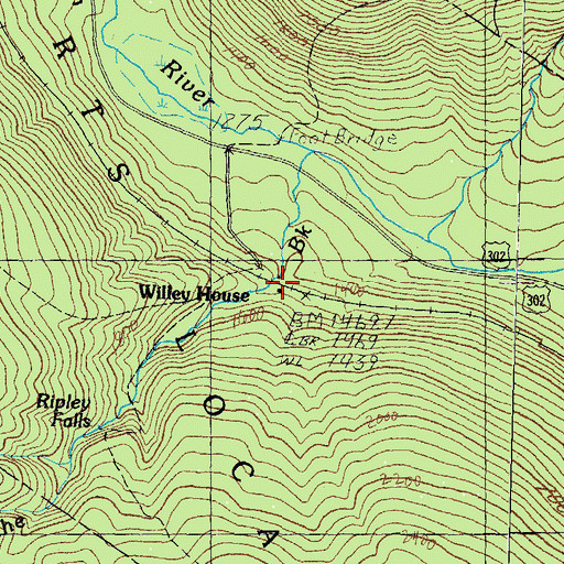 Topographic Map of Willey House, NH