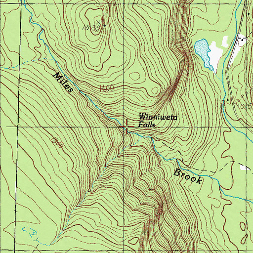 Topographic Map of Winniweta Falls, NH