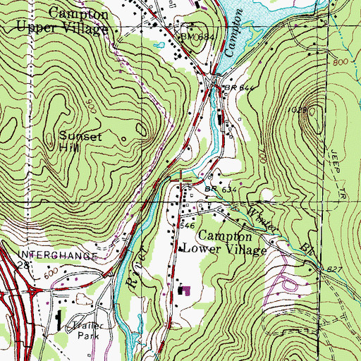 Topographic Map of Winter Brook, NH