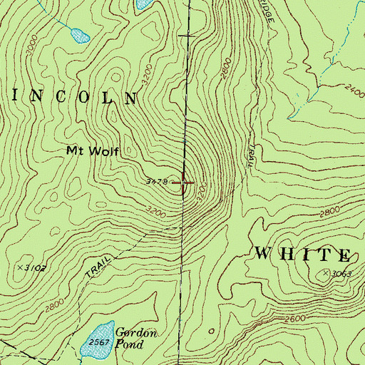 Topographic Map of Mount Wolf, NH