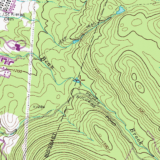 Topographic Map of Berlin Reservoir, NH