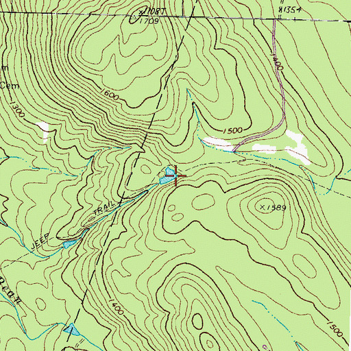 Topographic Map of Anderson Reservoir, NH