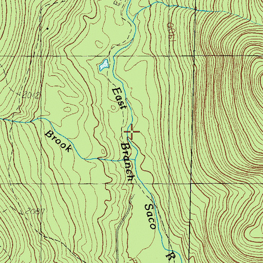 Topographic Map of East Branch Trail, NH