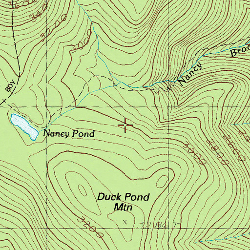 Topographic Map of Nancy Brook Scenic Area, NH