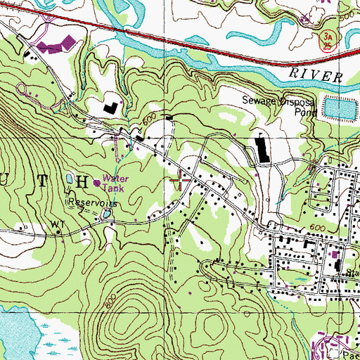 Topographic Map of Pemigewasset District Ranger Station, NH