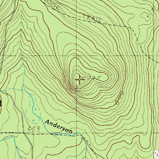 Topographic Map of Mack Hill, NH