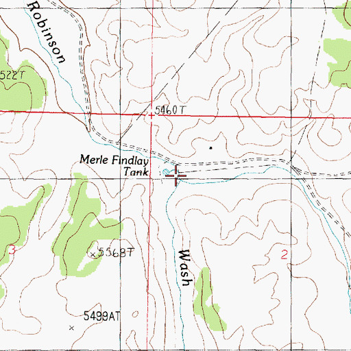 Topographic Map of North Fork Robinson Wash, AZ