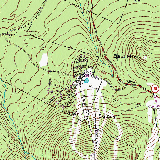 Topographic Map of Mittersill, NH