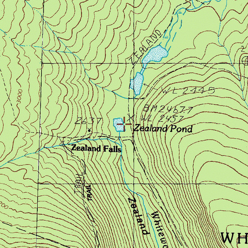 Topographic Map of Zealand Pond, NH