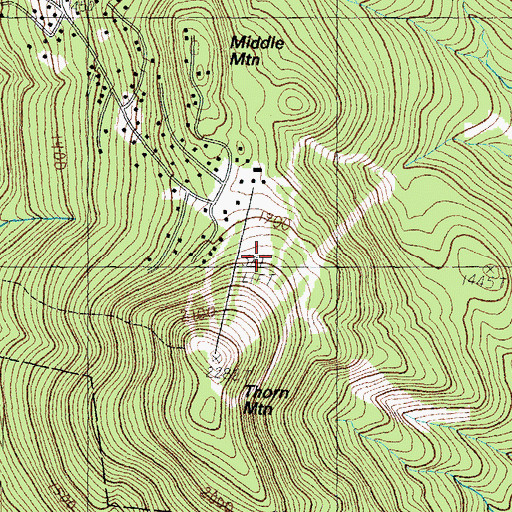 Topographic Map of Tyrol Winter Sports Area, NH