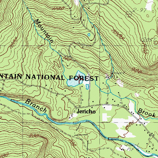 Topographic Map of Kittredge Pond, NH