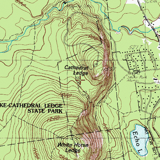 Topographic Map of Bruce Path, NH
