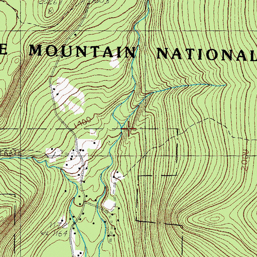 Topographic Map of Than Brook, NH