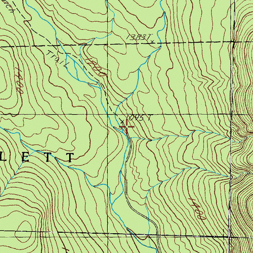 Topographic Map of Otis Brook, NH