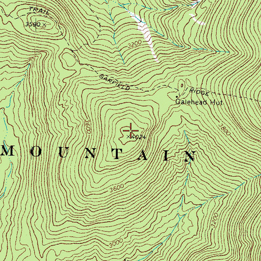 Topographic Map of Galehead Mountain, NH