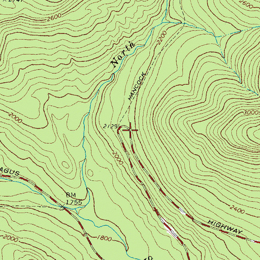 Topographic Map of Hancock Overlook, NH