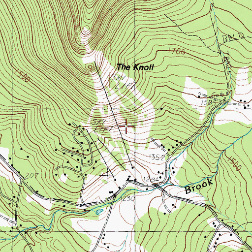 Topographic Map of Black Mountain Trainways Winter Sports Area, NH