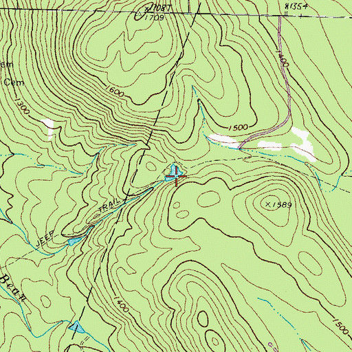 Topographic Map of Anderson Dam, NH