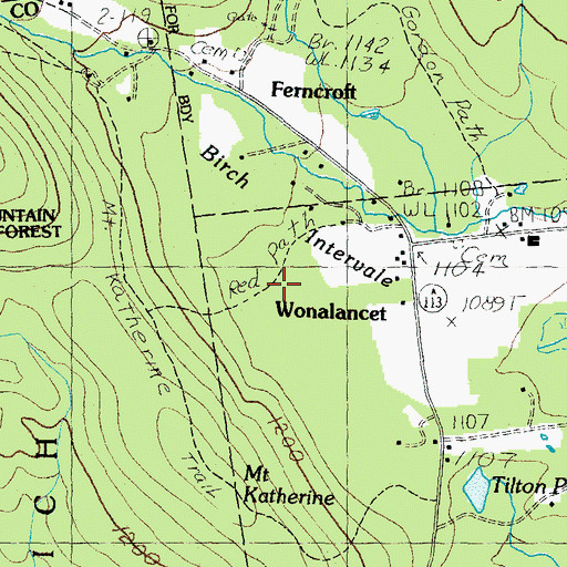Topographic Map of Red Path, NH