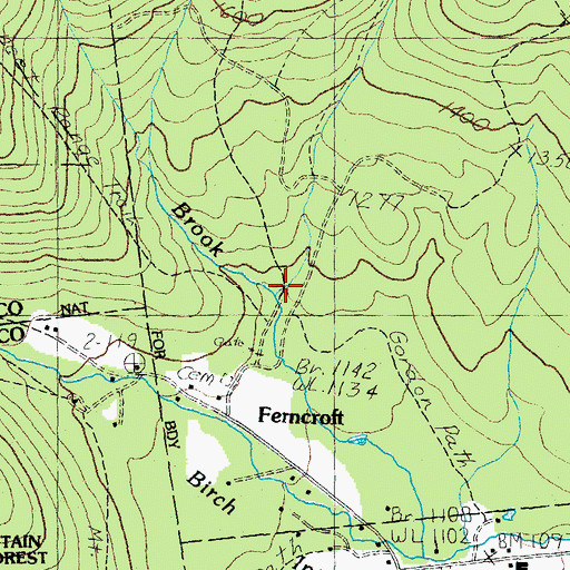 Topographic Map of Kelly Brook, NH
