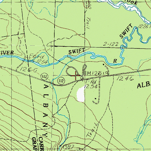 Topographic Map of Pass Campground, NH
